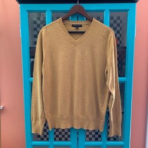 Men’s mustard color v-neck sweater